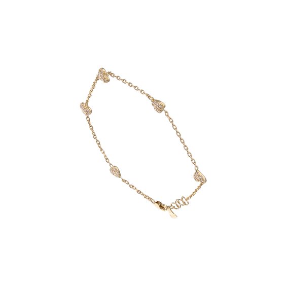 Bracciale Soprana Gioielleria Bambino in Oro Zircone 150526 5 CUORI - 150526 5 CUORI